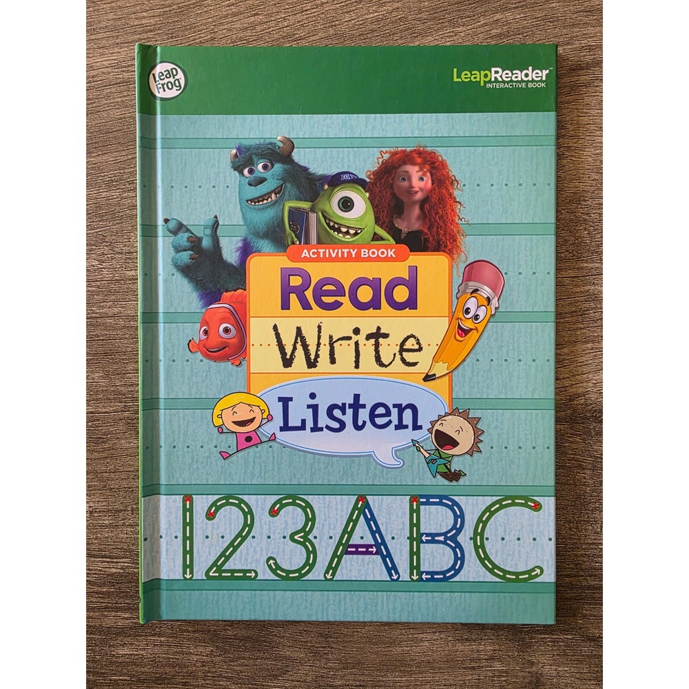 LeapFrog LeapReader Interactive Activity Book Read Write Listen 123 ABC Disney